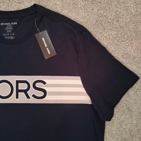 NWT XL Michael Kors Navy Logo T-Shirt - Picture 8 of 9